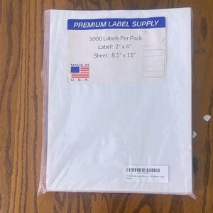 1000 White Address Labels